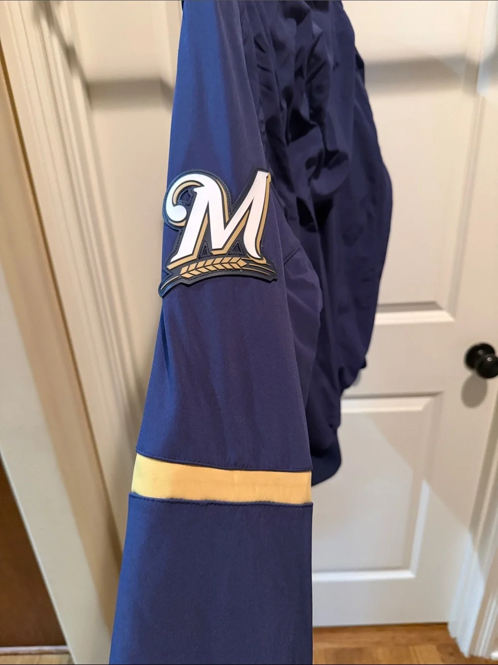 Milwaukee Brewers Navy & Gold Baseball Jacket